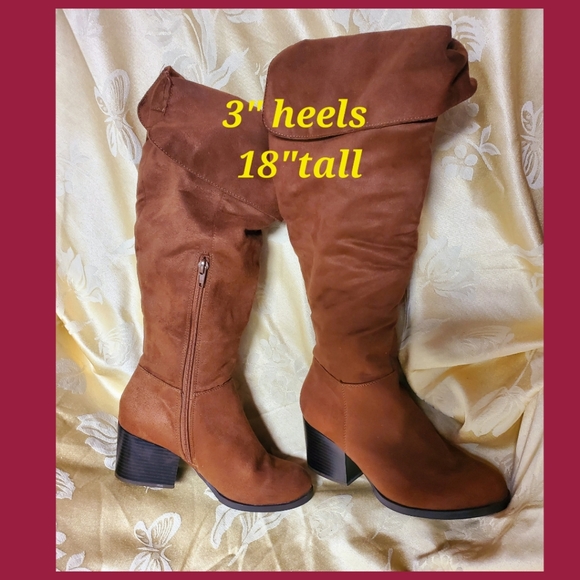 Faux Suede Knee Lenght Boot - Picture 3 of 6